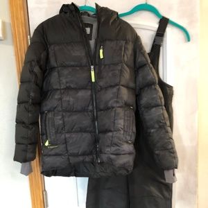 Champion Black Boys Snow Pants and Jacket L